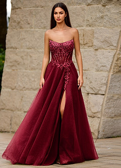 Brilliance Rosso Abito da ballo glitterato image3