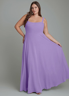 Azazie Shaude Bridesmaid Dresses Tahiti A-Line Pleated Chiffon Dress image6
