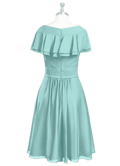 Azazie Hadley Final Sale A-Line Pleated Chiffon Knee-Length Dress image9