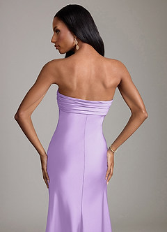 Azazie Saylor Brudtärnklänningar Klä av Sjöjungfru i Stretch Satin Axelbandslös Lila image6