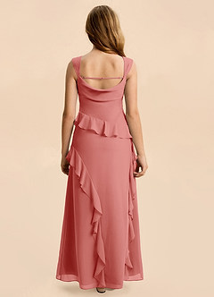 Azazie Sloane Junior Antique Rose A-Line Sweetheart Neckline Chiffon Dress image2