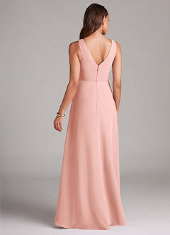 Azazie Nelly Bridesmaid Dresses Rosette A-Line Pleated Chiffon Dress image5