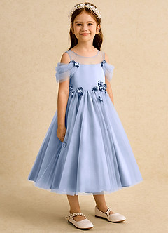 Azazie Juni Robe Demoiselle D'honneur Fillette Robe Princesse en Tulle Plissée Eis image8