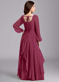 Azazie Clara Junior Klänning av A-Line i Chiffong Blouson image8