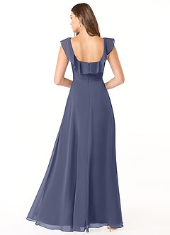 Azazie Jinny Bridesmaid Dresses Stormy A-Line Square Neckline Ruched Chiffon Dress image2
