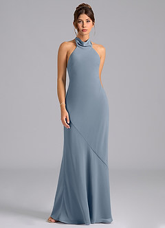 Azazie Velli Bridesmaid Dresses Twilight Mermaid Bow Chiffon Dress image6