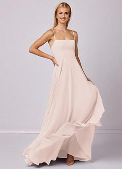 Barbie ♥ Azazie Final Sale Rose Petal A-Line Chiffon Dress image3