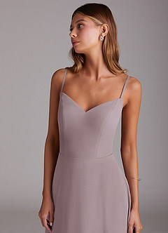 Azazie Marley Bridesmaid Dresses Dusk A-Line Off the Shoulder Chiffon Convertible Dress image2