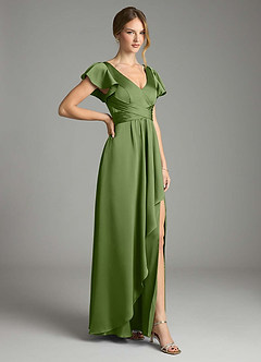 Azazie Omari Bridesmaid Dresses Juniper A-Line Stretch Satin Dress image5