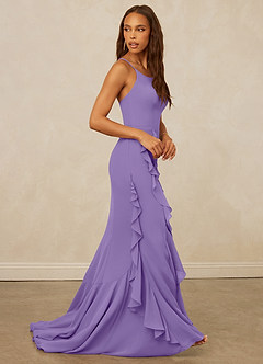 Christian Siriano Bridal for Azazie 1006 Bridesmaid Dresses Tahiti Mermaid Ruched Chiffon Dress image5