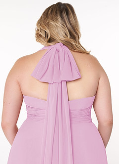 Azazie Fifi Bridesmaid Dresses Candy Pink A-Line Strapless Chiffon Convertible Dress image14