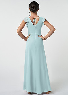 Azazie Claudine Junior Mist A-Line Pleated Chiffon Dress image2