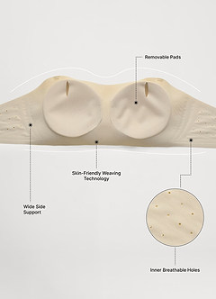 front Sujetador sin tirantes con copas de gelatina