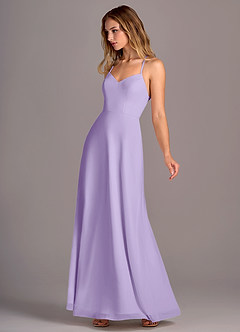 Azazie Mei Bridesmaid Dresses Lilac A-Line Chiffon Dress image4