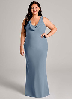 Azazie Rylina Bridesmaid Dresses Twilight Mermaid Pleated Chiffon Dress image7