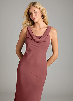 Azazie Rylina Bridesmaid Dresses Amethyst Mermaid Pleated Chiffon Dress image3