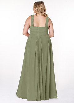 Azazie Kaleigh Bridesmaid Dresses Pistachio A-Line Pleated Chiffon Dress image8