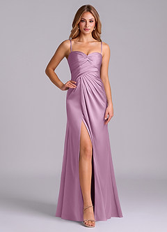 Azazie Sabrine Final Sale Wisteria A-Line Sweetheart Neckline Stretch Satin Dress image5