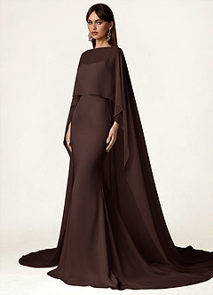 front Azazie Mantella in chiffon in tinta