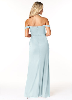 Azazie Tessa Bridesmaid Dresses Mist Sheath Sweetheart Off-The-Shoulder Mesh Convertible Dress image6