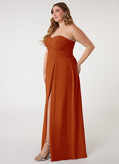Azazie Arabella Allure Final Sale Paprika A-Line Sweetheart Neckline Chiffon Convertible Dress image16
