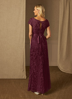 Azazie Dorit vestidos de madre de la novia Vestido de Cabernet de Encaje de Recto con Scoop image2