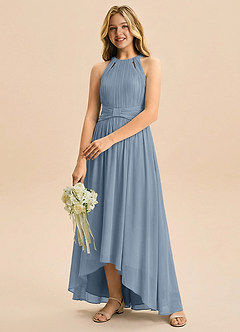 Azazie Elara Junior Klä av A-Line i Chiffong Plisserad image5