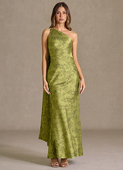 slim fit dress slacks The Avery Dress in Emerald Baroque Floral 00 / Emerald Baroque Floral main image 0