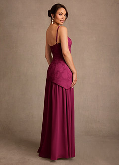 Azazie Flossie Mother of the Bride Dresses Burgundy A-Line Pleated Chiffon Dress image5