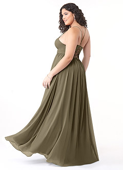 Azazie Aaida Suknie dla druhen Linia A Gorset Szyfon Do ziemi Sukienka image10