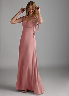 Azazie Lizet Bridesmaid Dresses Dusty Rose A-Line Sweetheart Neckline Chiffon Dress image1