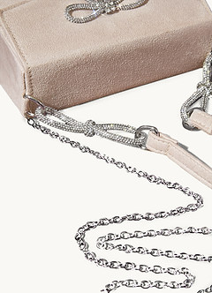 front Bowknot Rhinestone Underarm Bag