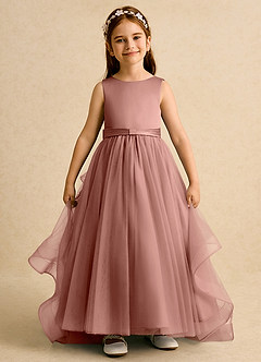 Azazie Lior Flower Girl Klänningar Klänning Balklänning i Tyll Plisserad image2