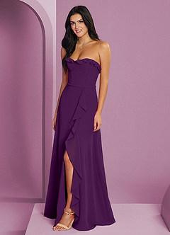 Barbie ♥ Azazie Bridesmaid Dresses Grape A-Line Sweetheart Neckline Chiffon Dress image1