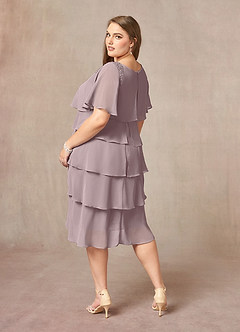 Azazie Rita Mother of the Bride Dresses Dusk A-Line Scoop Beaded Chiffon Dress image9