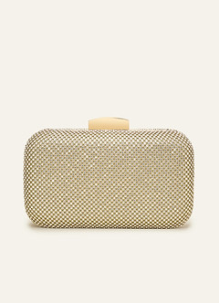 front Crystal Mesh Clutch