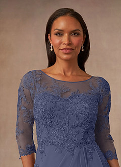 Azazie Calanthe Mother of the Bride Dresses Stormy A-Line Scoop Chiffon Dress image5