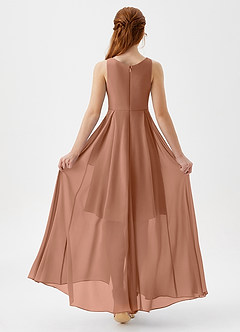 Azazie Lizette Junior Bronzer A-Line Pleated Chiffon Dress image5