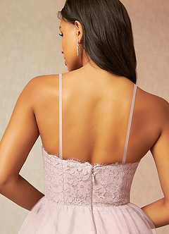 Azazie Roni Bridesmaid Dresses Blushing Pink A-Line Sweetheart Neckline Tulle Convertible Dress image6