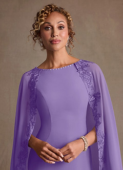 Azazie Artemisia Mother of the Bride Dresses Tahiti Sheath Lace Chiffon Dress image7