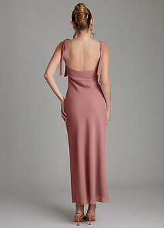 Azazie Luddie Bridesmaid Dresses Desert Rose Mermaid Bow Chiffon Dress image6
