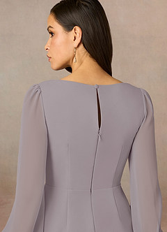 Azazie Karen Mère de la mariée Robes Robe Fourreau en Crêpe Élastique Plissée Crépuscule image5