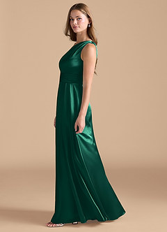 Azazie Dallas Final Sale Auburn A-Line One Shoulder Metallic Satin Dress image5