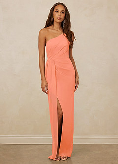 Christian Siriano Bridal for Azazie 1003 Bridesmaid Dresses Sunset Sheath One Shoulder Chiffon Dress image1