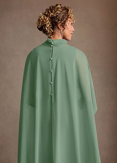 Azazie Irna Mother of the Bride Dresses Matcha Column Chiffon Dress image8