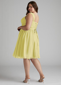 Azazie Angie Abiti da Damigella Abito A-Line in Chiffon Corsetto Sorbetto Al Limone image12