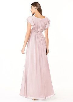 Azazie Daphne Modest Bridesmaid Dresses A-Line Ruffled Chiffon Floor-Length Dress image6