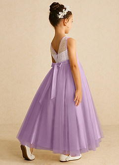 Azazie Tay Flower Girl Dresses Wisteria A-Line Sequins Tulle Dress image5