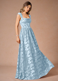 Hazel Powder Blue Pleated Maxi Dress image3