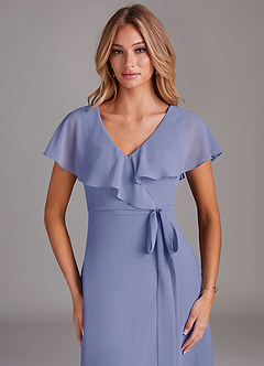 Azazie Lainey Bridesmaid Dresses Lavender A-Line with Pockets Chiffon Dress image6